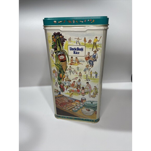 Uncle Ben's Rice Other - Vintage 1987 Uncle Ben's Rice Advertising Collectors Tin Canister Metal USA VGC